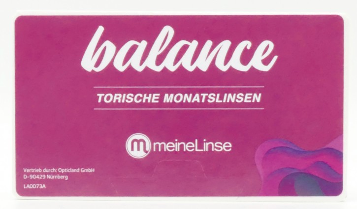 meineLinse balance torische Monatslinsen - 3er Box