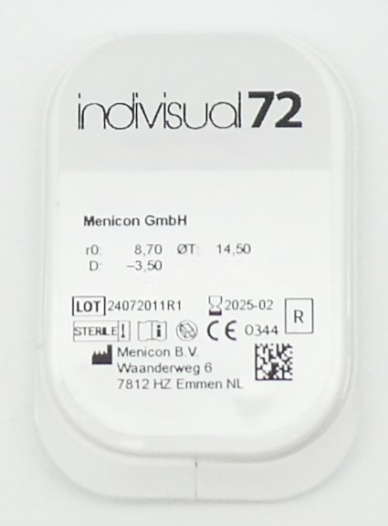 Menicon Indivisual72 Hydrogel - 1Linse