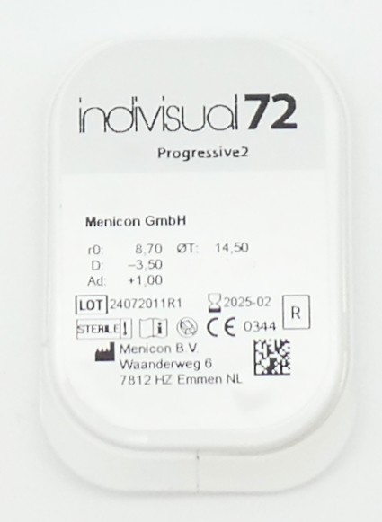Menicon Indivisual72 Progressive 2 Hydrogel - 1Linse