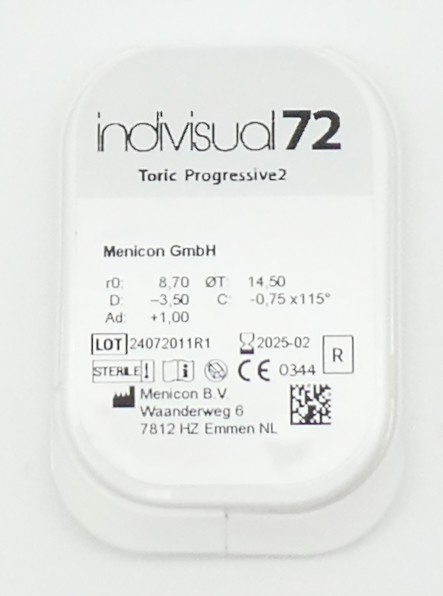 Menicon Indivisual72 Toric Progressive 2 Hydrogel - 1Linse