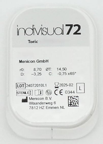 Menicon Indivisual Toric Silikon-Hydrogel - 1Linse