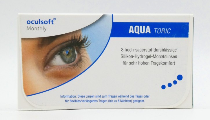 oculsoft Monthly AQUA TORIC - Box 6 Stück