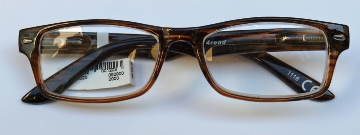 Lesebrille braun transparent