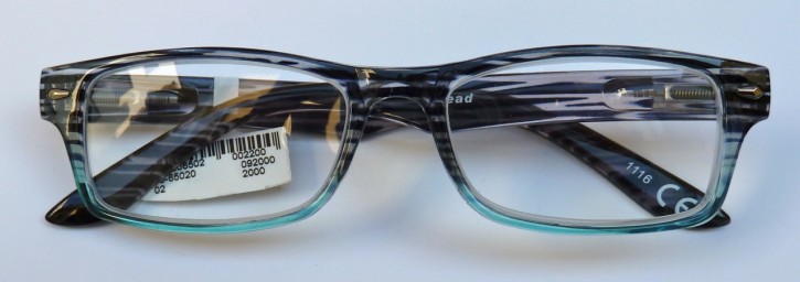 Lesebrille aquamarin grau transparent