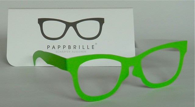 Pappbrille Classic green