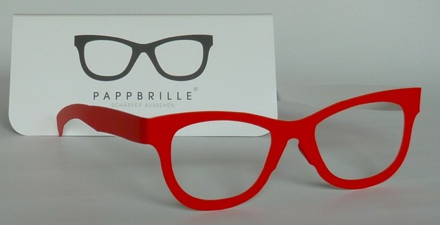 Pappbrille Classic red