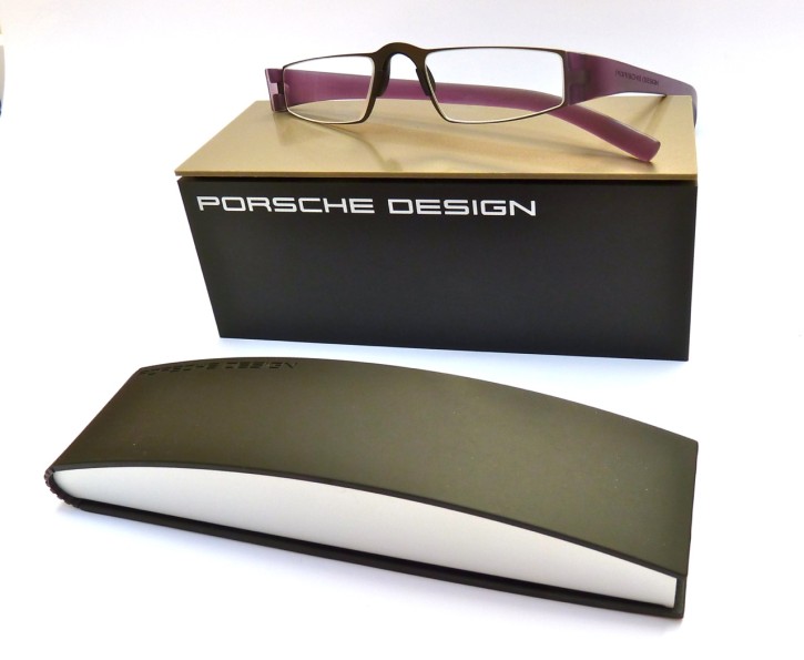 PORSCHE DESIGN® Fertiglesebrille 8801 H aubergine-anthrazit