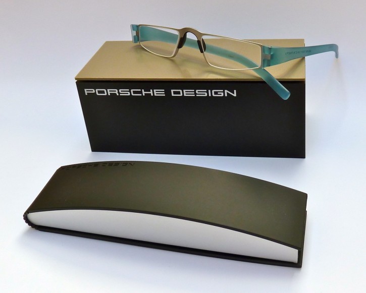 PORSCHE DESIGN® Fertiglesebrille 8801 I aquamarin silber