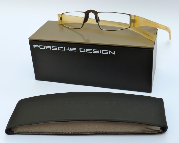 PORSCHE DESIGN® Fertiglesebrille 8801 K honig anthrazit