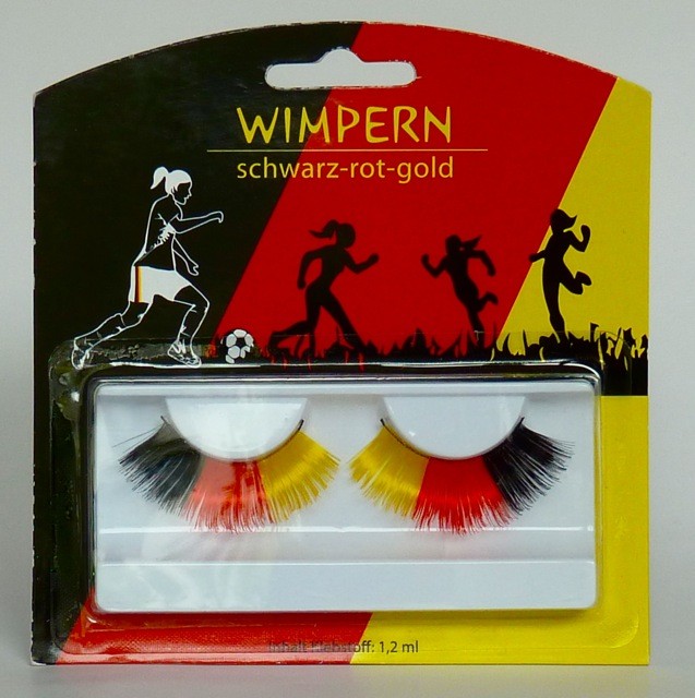 Wimpern schwarz-rot-gold