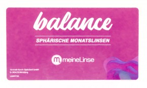 meineLinse balance Sphärische Monatslinsen - 3er Box